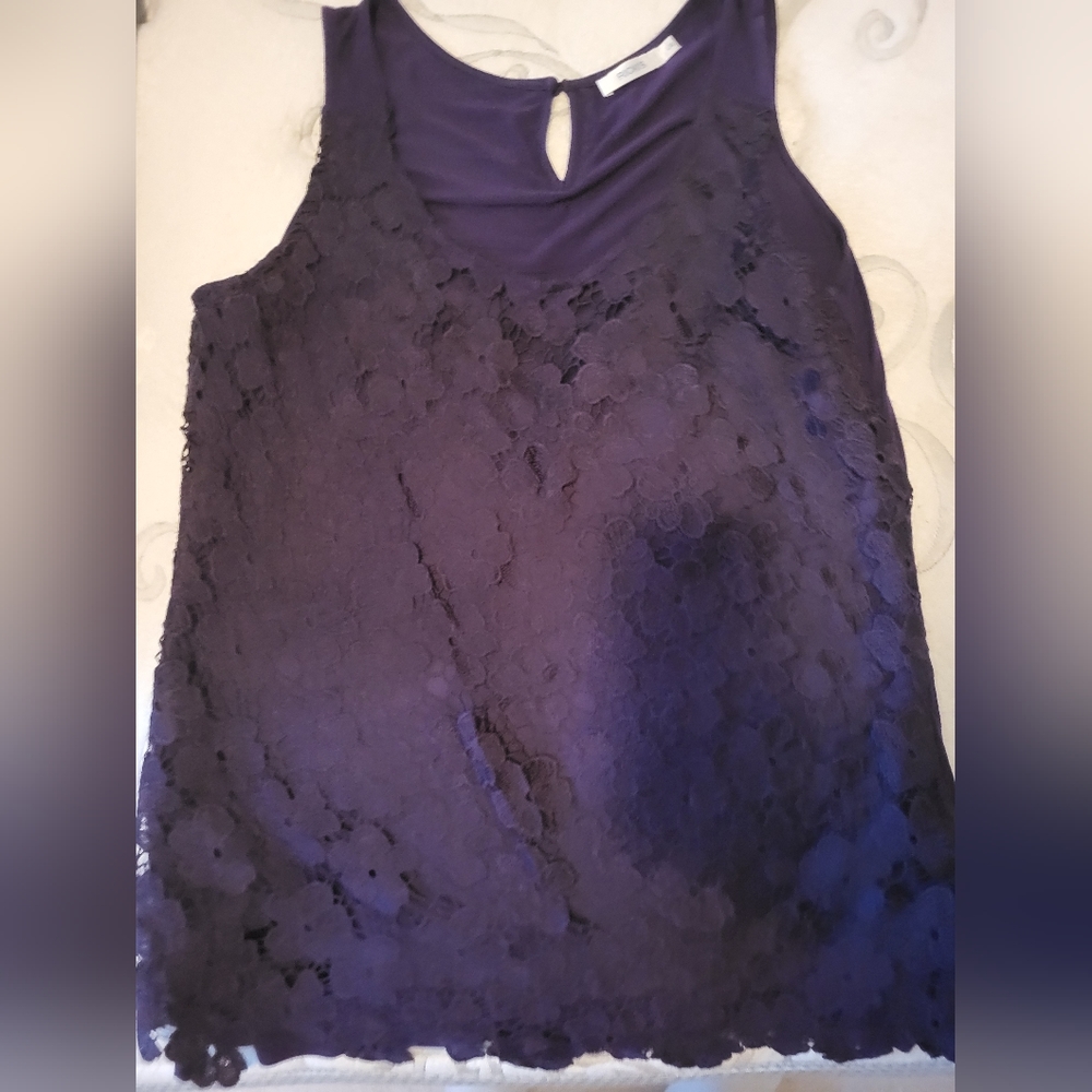 Ricki's purple lace overlay blouse